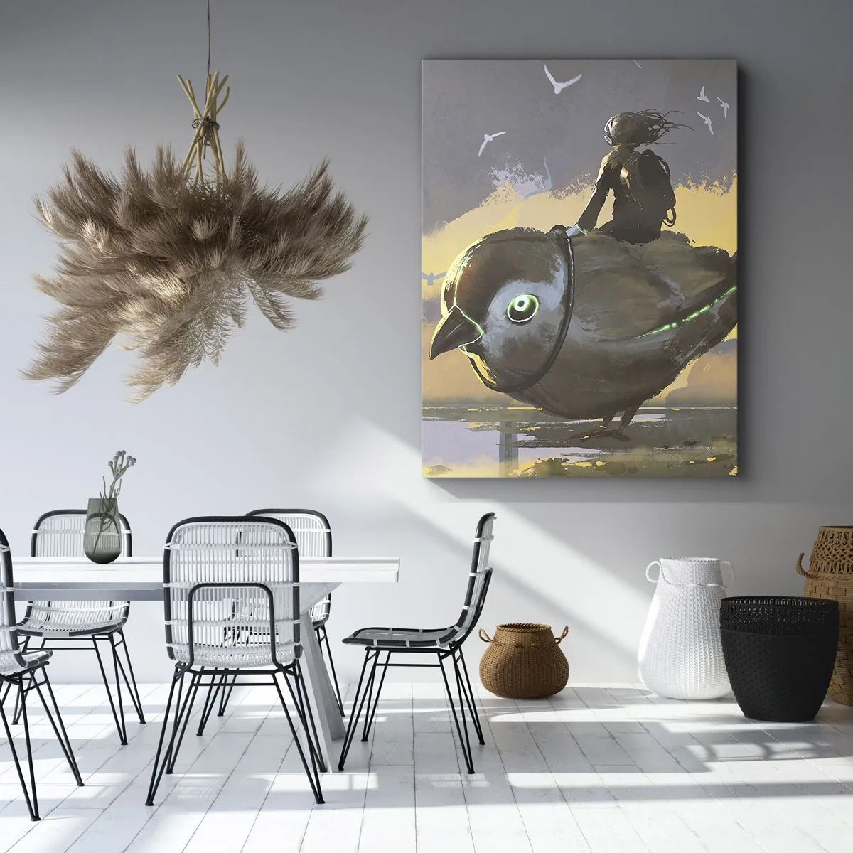 Canvastavla - Bild på duk - Rast under en fantastisk resa - 50x70 cm