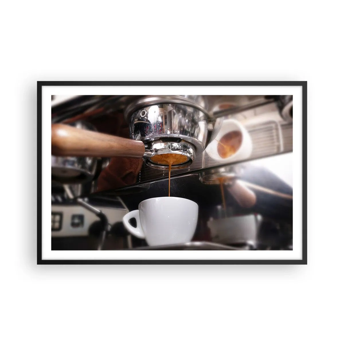 Affisch i svart ram - En bra stund på dagen - 91x61 cm