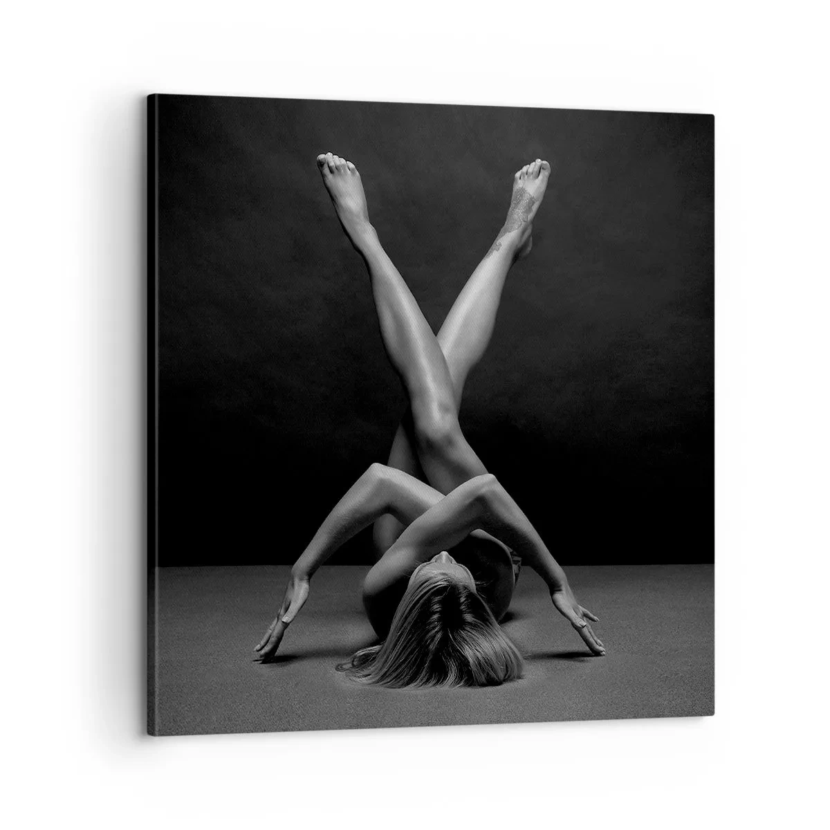 Canvastavla - Bild på duk - Nakenhetens geometri - 60x60 cm