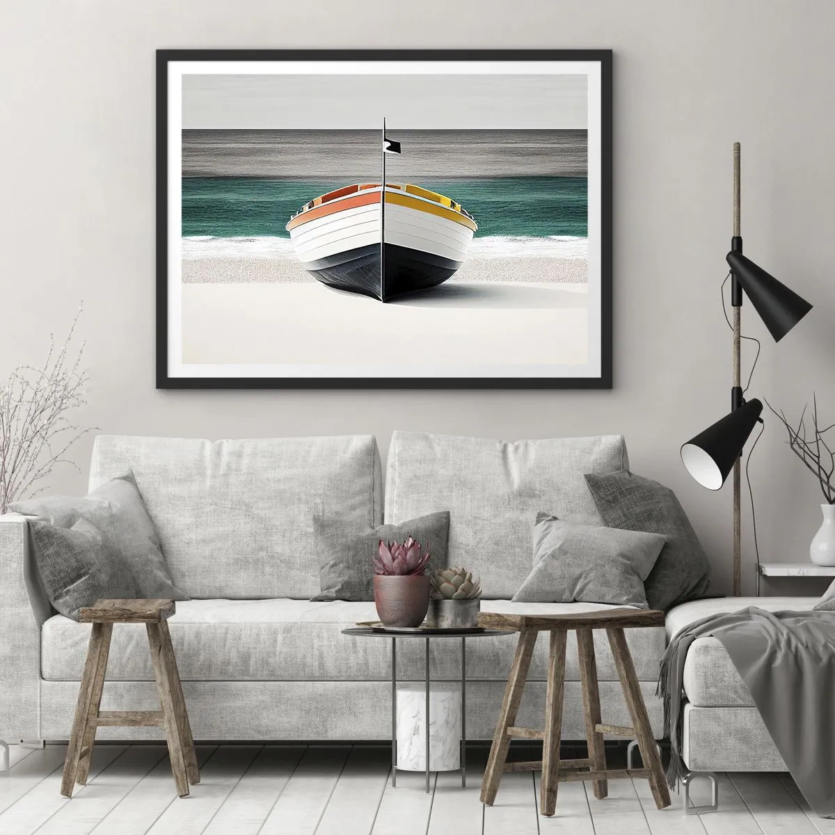 Affisch i svart ram - På sin plats - 70x50 cm