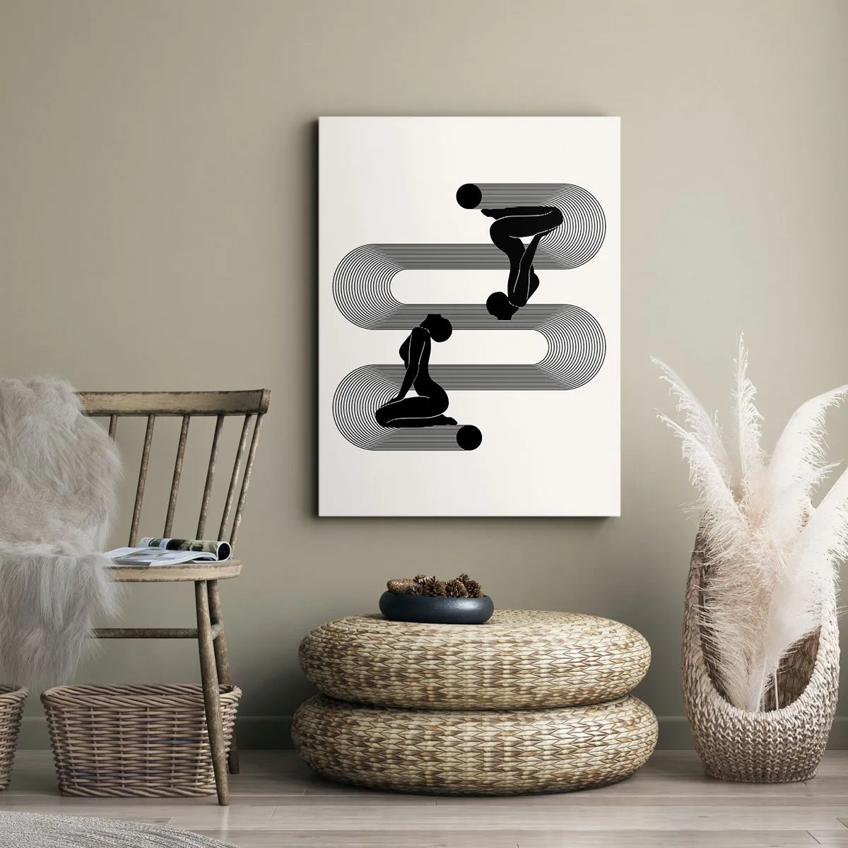 Canvastavla - Bild på duk - Sensuell symmetri - 80x120 cm