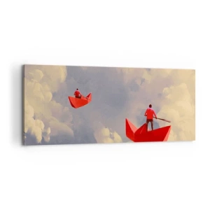 Canvastavla - Bild på duk - Drömmarnas utflykt - 100x40 cm