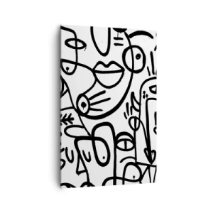 Canvastavla - Bild på duk - Ansikten och hägringar - 80x120 cm