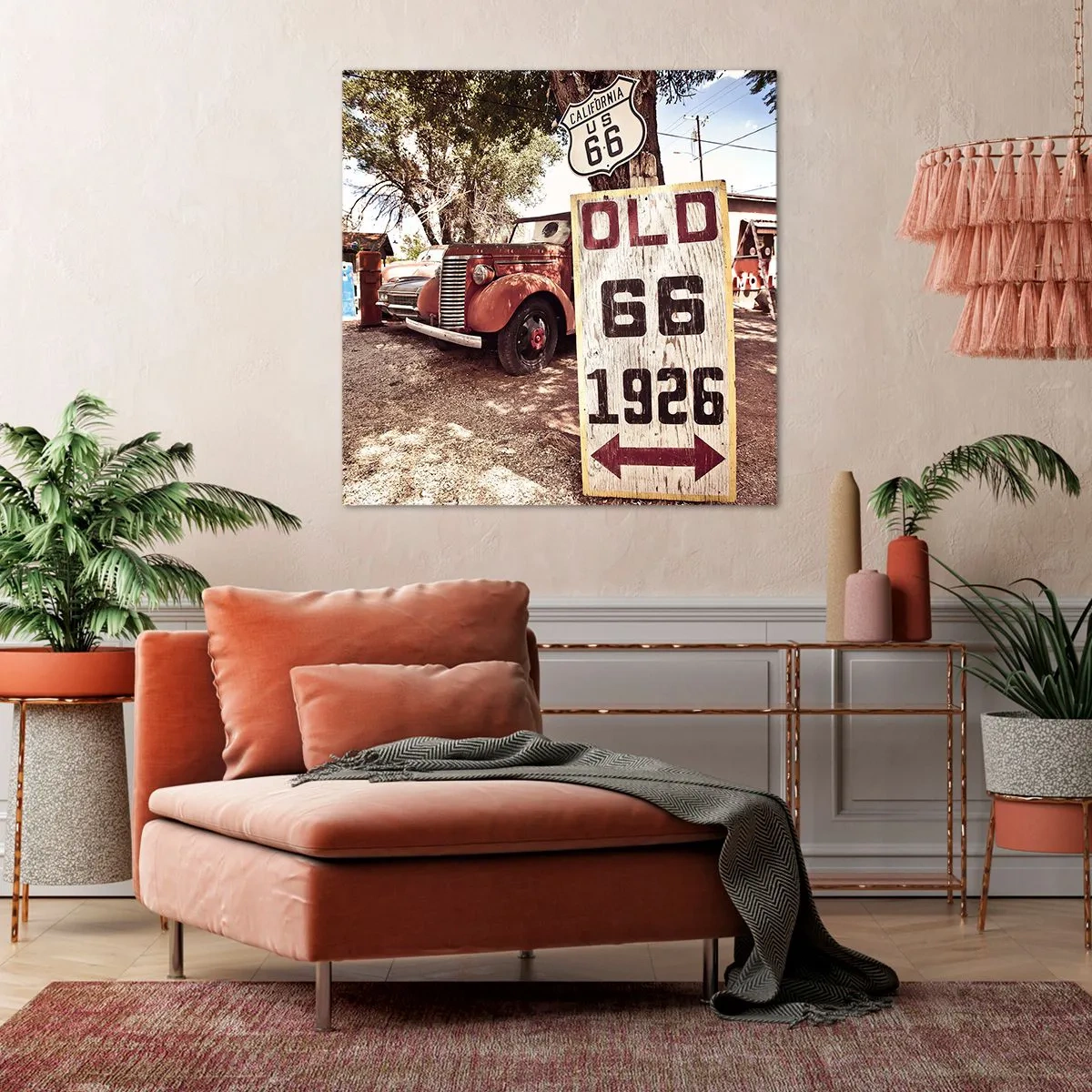 Canvastavla - Bild på duk - Amerikanska provinsens legend - 50x50 cm