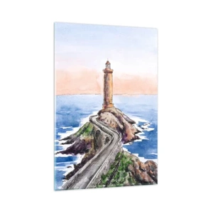 Glastavla - Bild på glas - Vänd mot havet - 80x120 cm