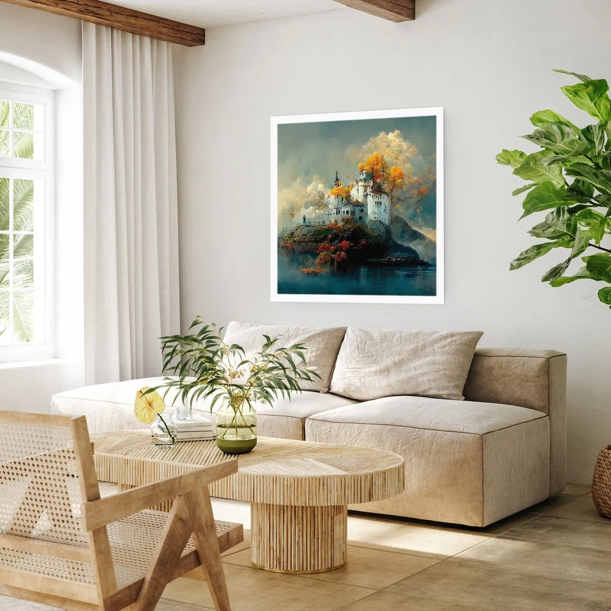 Affisch - Början på en romantisk historia - 40x40 cm