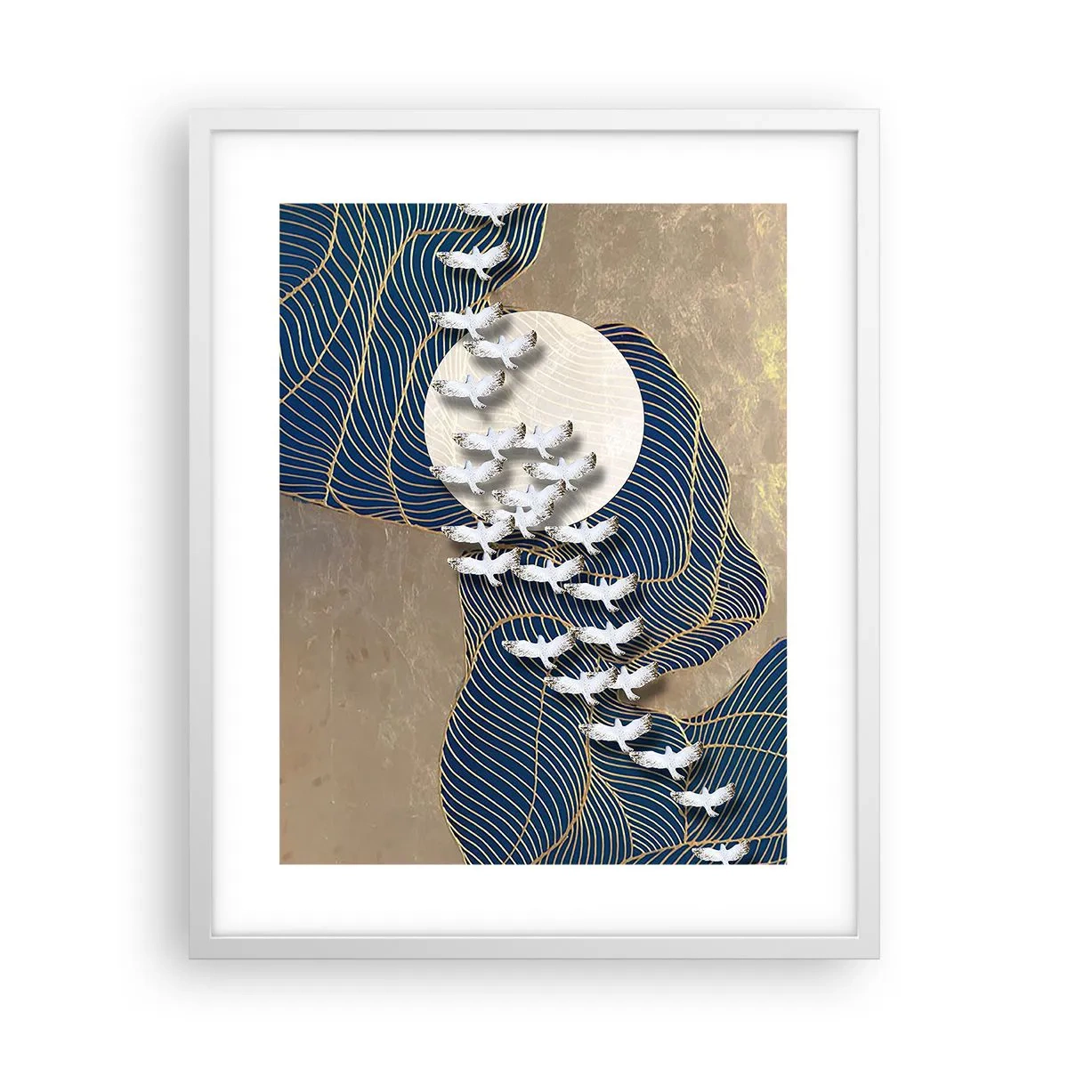 Affisch i vit ram - Frihet, vandring, gemenskap - 40x50 cm