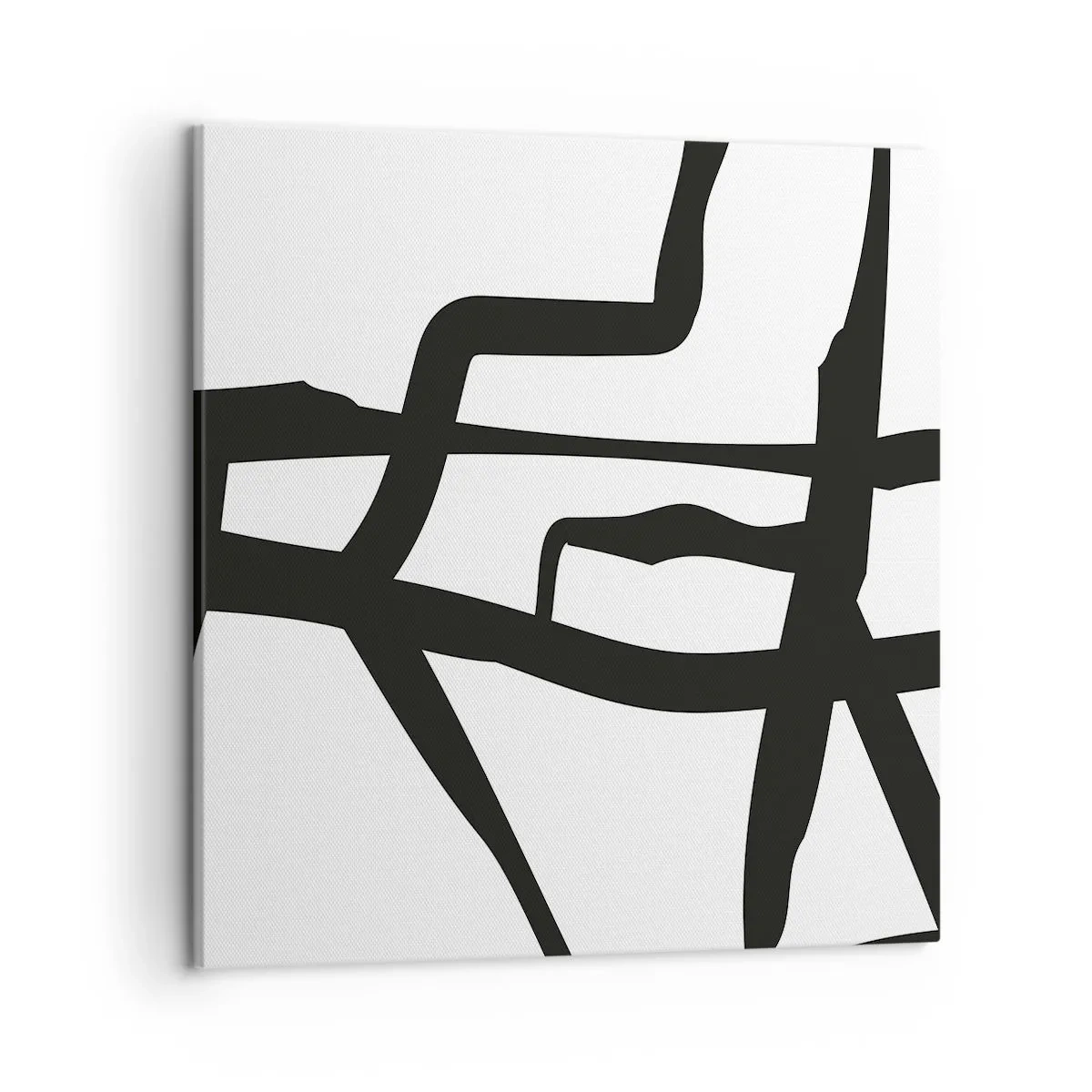 Canvastavla - Bild på duk - Svartvit konstruktion - 50x50 cm