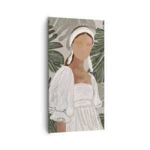 Canvastavla - Bild på duk - Exotiskt porträtt - 65x120 cm