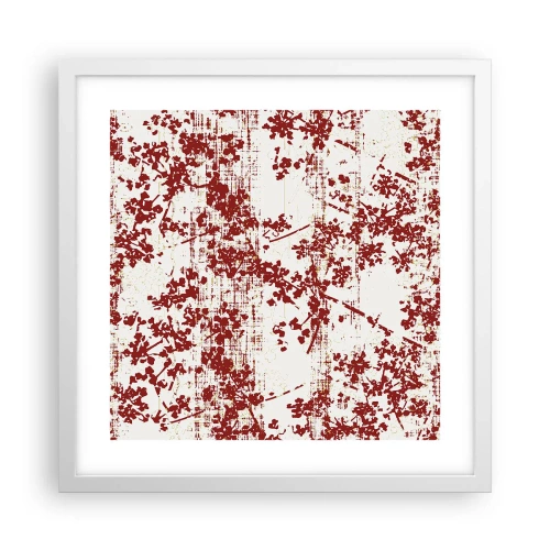 Affisch i vit ram - Som en gammal percale - 40x40 cm