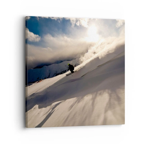 Canvastavla - Bild på duk - Fjällutmaningen accepterad - 30x30 cm