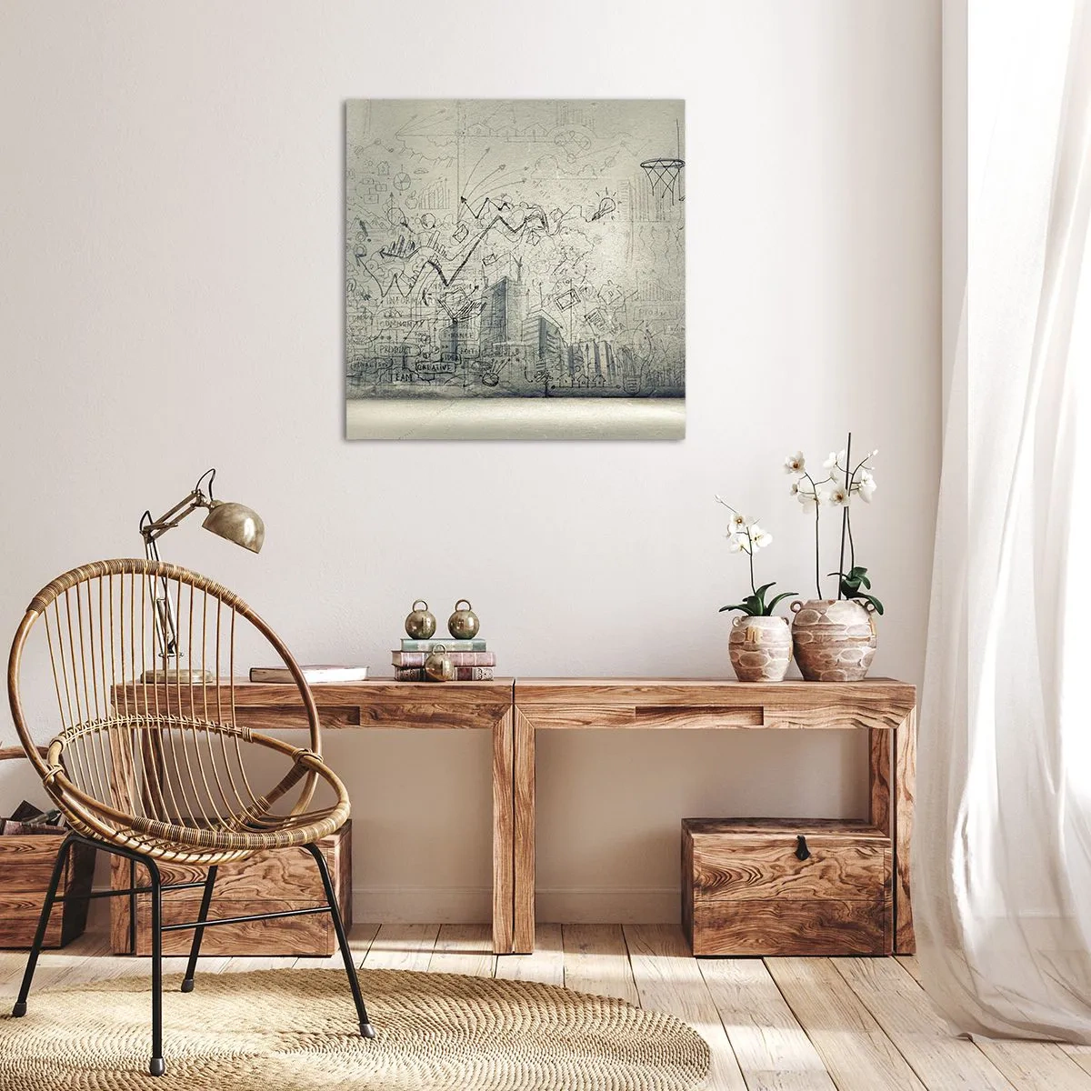 Canvastavla - Bild på duk - Mitt underbara stadsliv - 30x30 cm