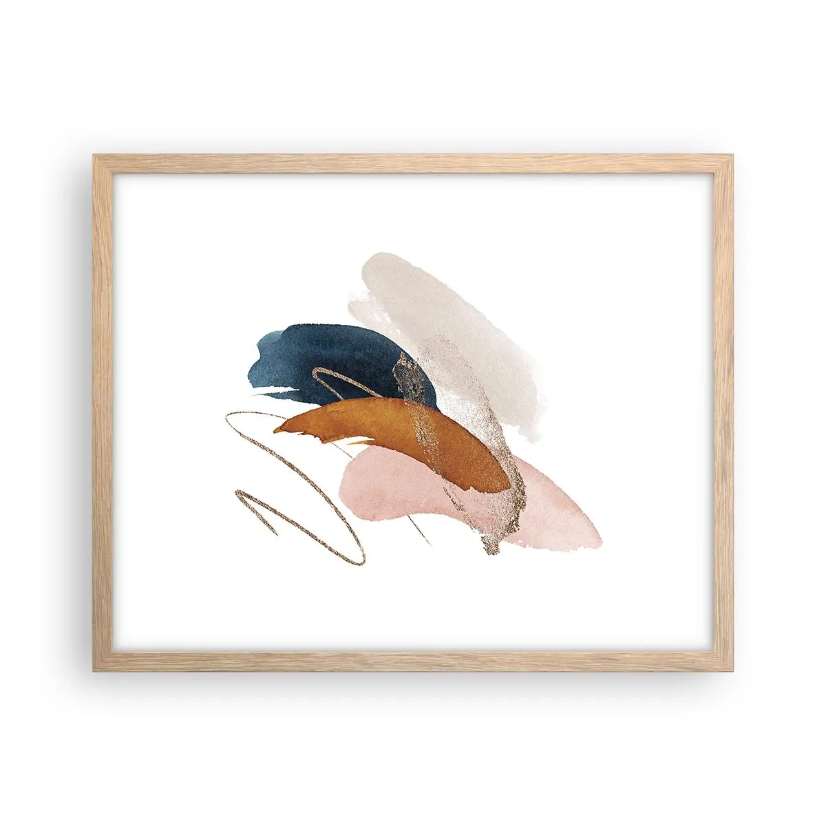 Affisch i ram av ljusek - Bevingad komposition - 50x40 cm