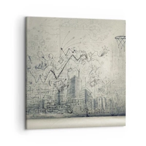 Canvastavla - Bild på duk - Mitt underbara stadsliv - 50x50 cm