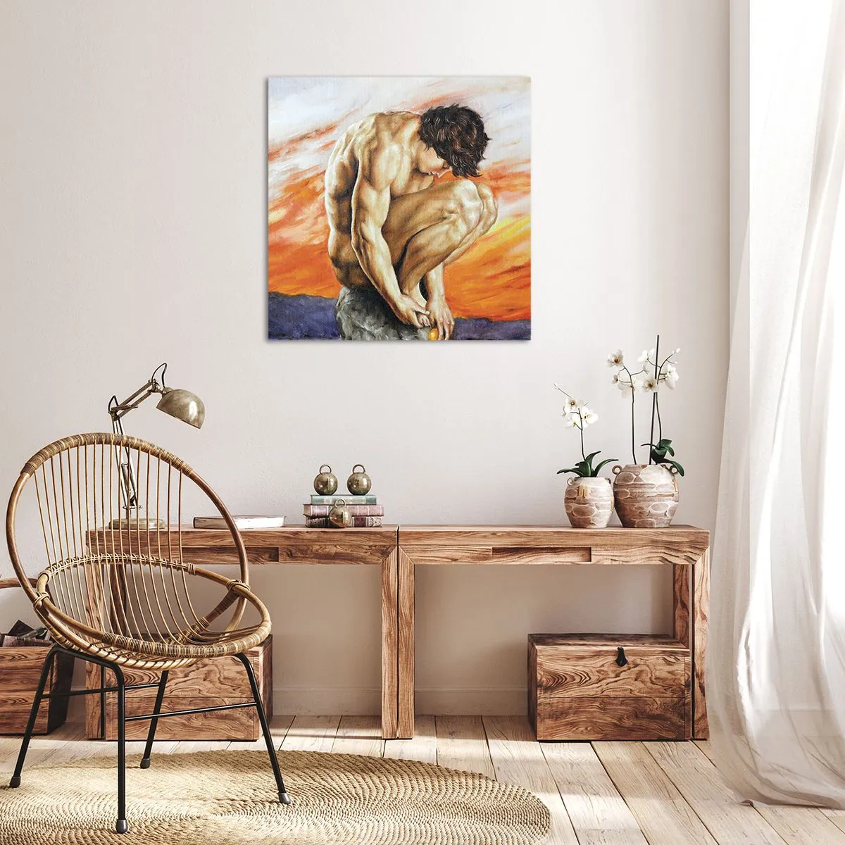 Canvastavla - Bild på duk - Försänkt i sig själv - 60x60 cm