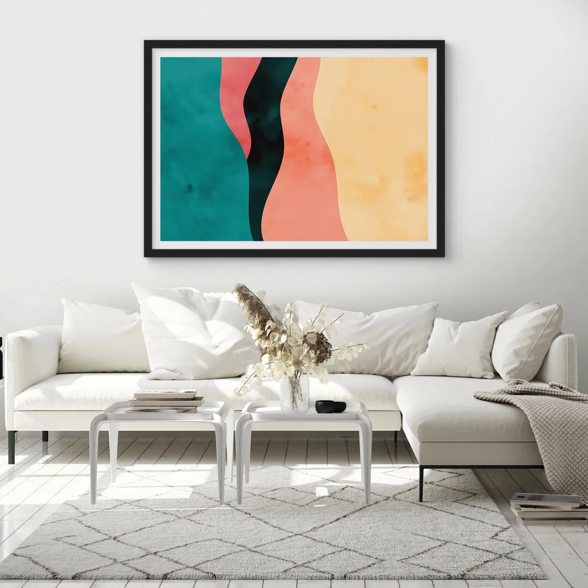 Affisch i svart ram - Enig oenighet - 70x50 cm