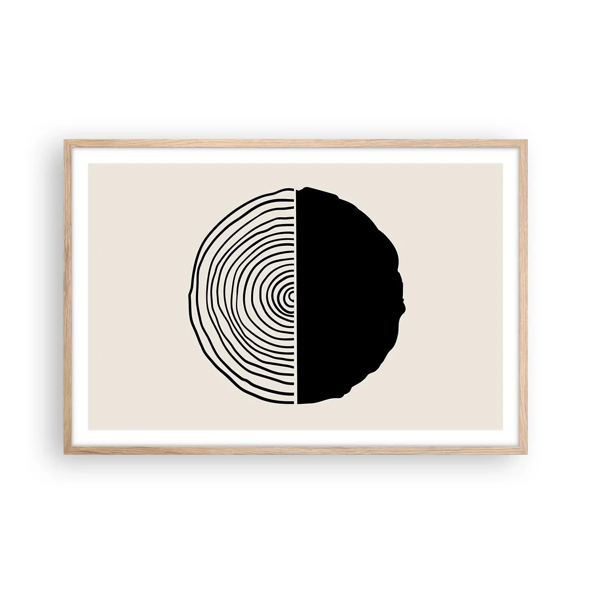 Affisch i ram av ljusek - Hälften hälften - 91x61 cm