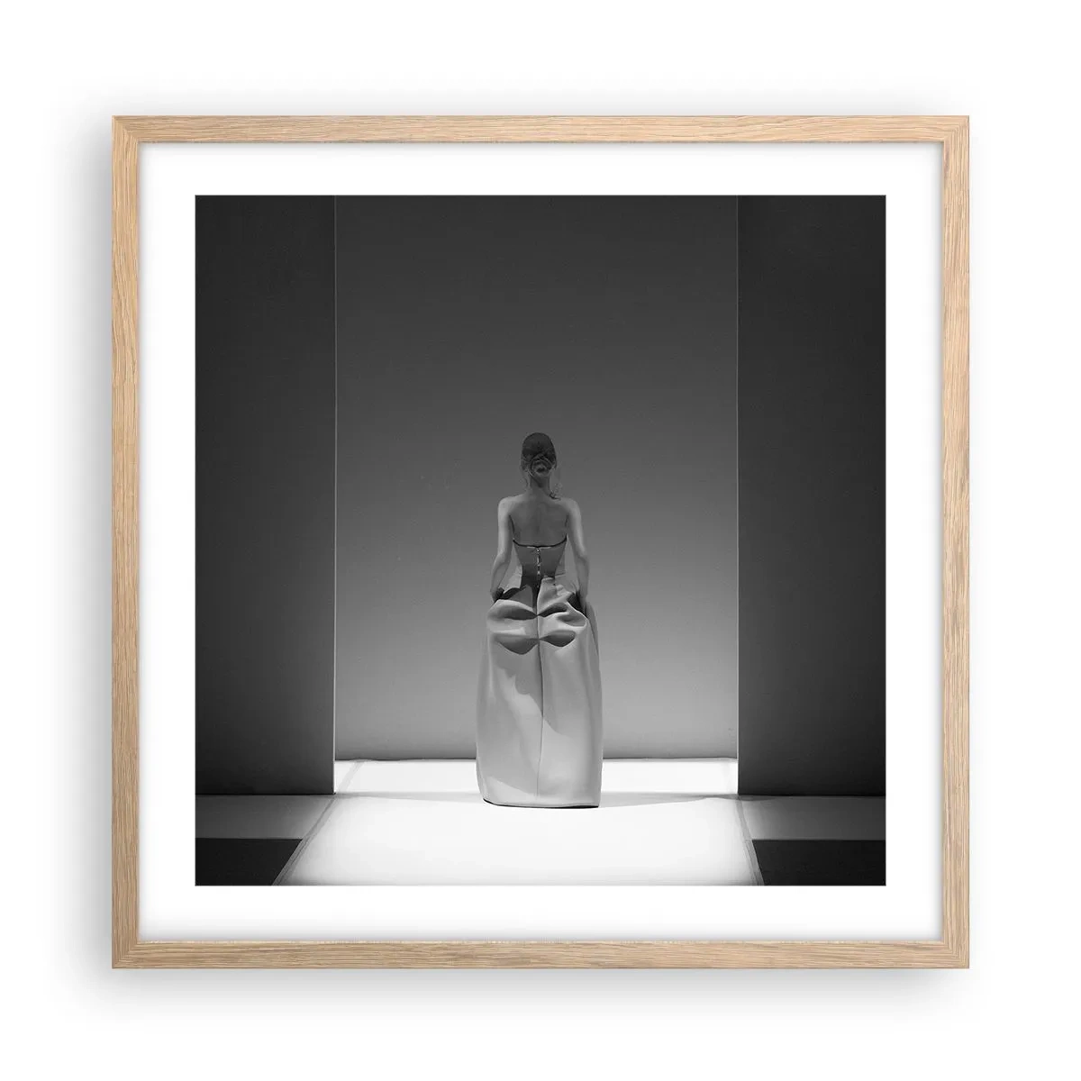 Affisch i ram av ljusek - Raffinerad enkelhet - 50x50 cm