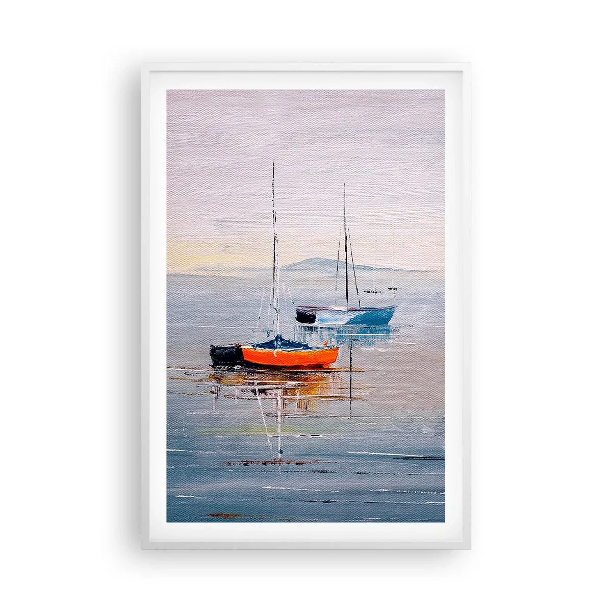 Affisch i vit ram - En välförtjänt vila - 61x91 cm