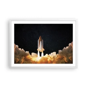 Affisch i vit ram - Ad astra! - 70x50 cm