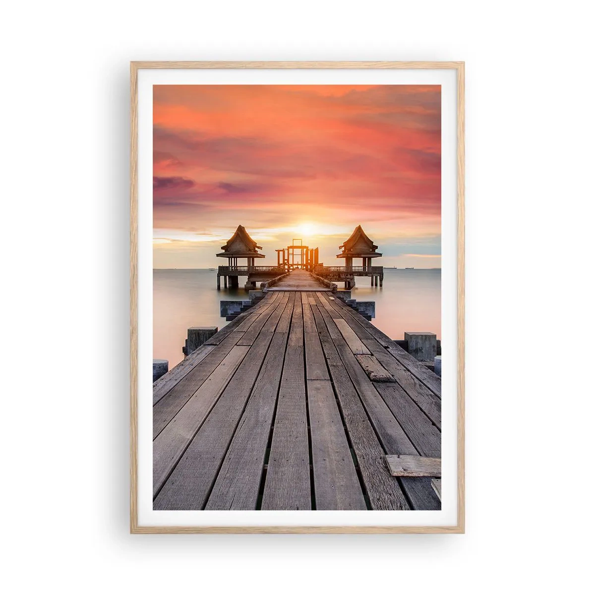 Affisch i ram av ljusek - Skymning i öst - 70x100 cm