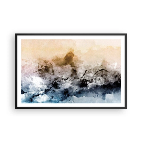 Affisch i svart ram - Dränkta i dimman - 91x61 cm