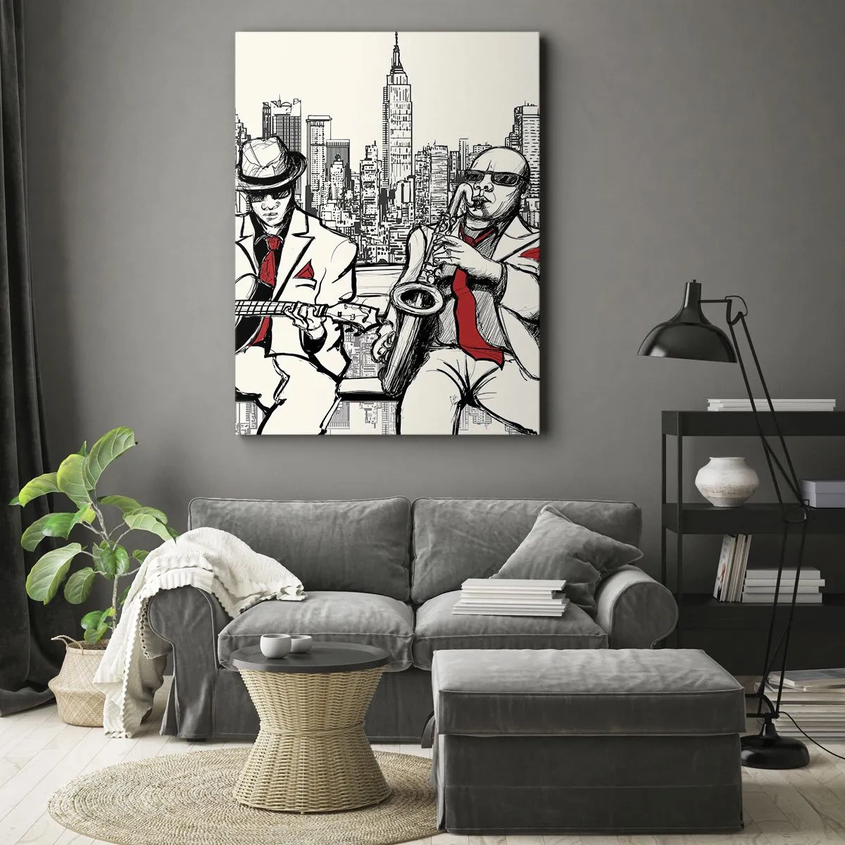 Canvastavla - Bild på duk - New Yorks improvisation - 50x70 cm