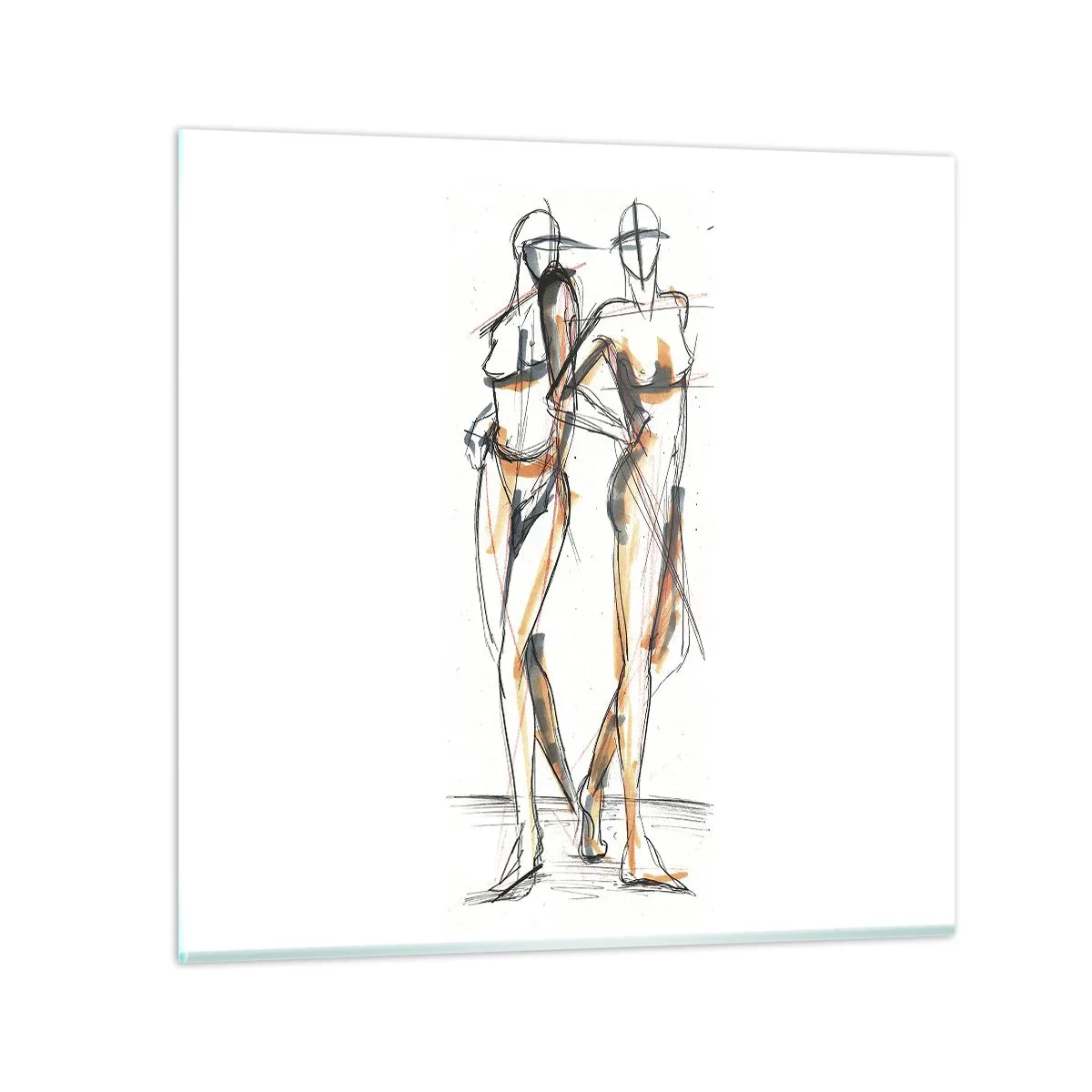 Glastavla - Bild på glas - Charmens studie - 40x40 cm