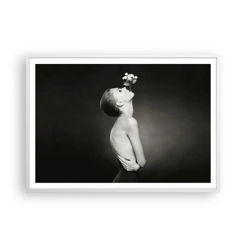 Affisch i vit ram - Excentrisk elegans - 100x70 cm
