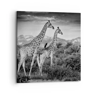 Canvastavla - Bild på duk - Högre klasser i Afrika - 70x70 cm