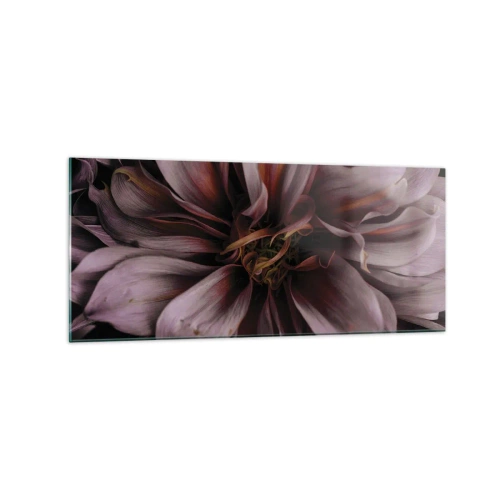 Glastavla - Bild på glas - Blommigt hjärta - 120x50 cm