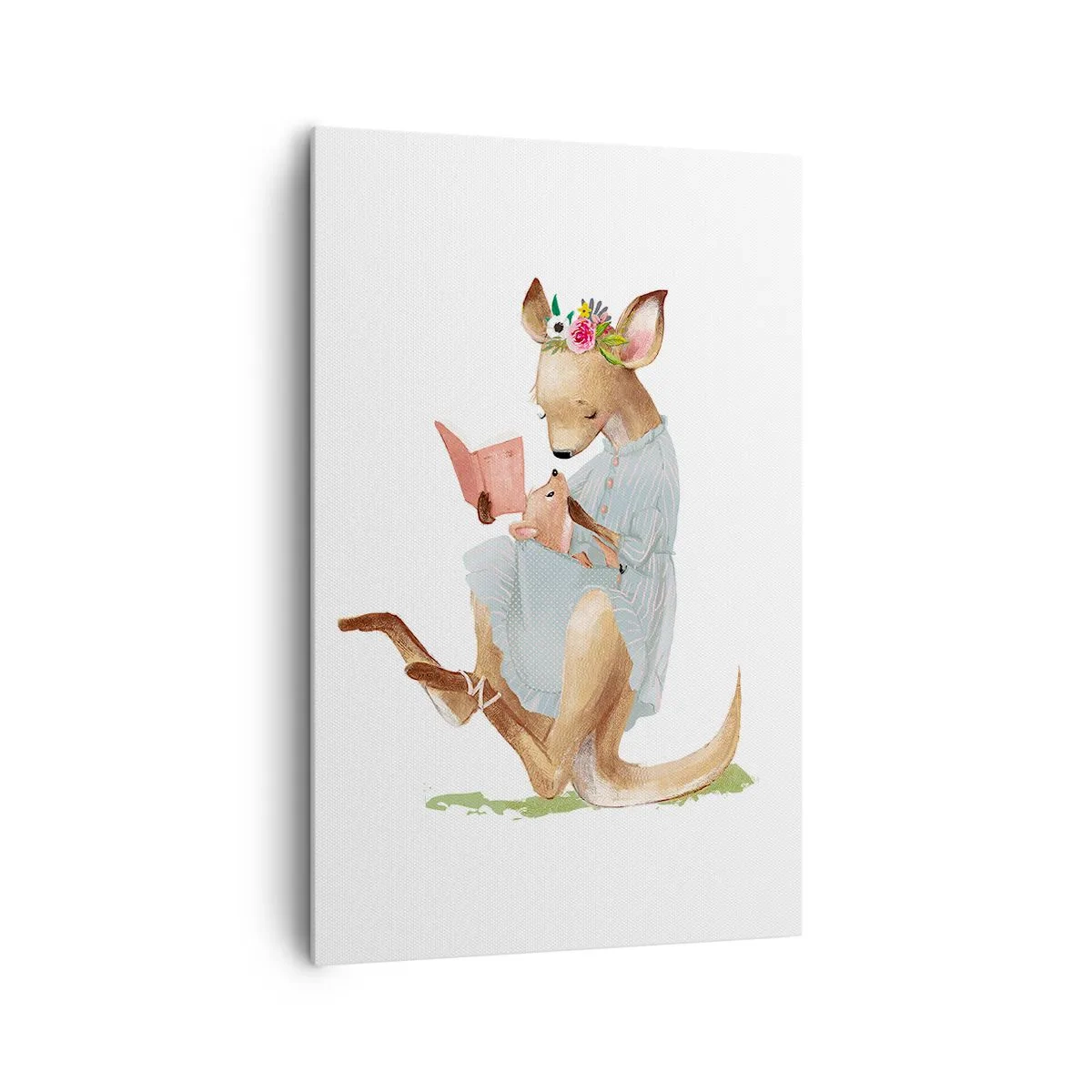 Canvastavla - Bild på duk - Mamma, läs för mig - 80x120 cm