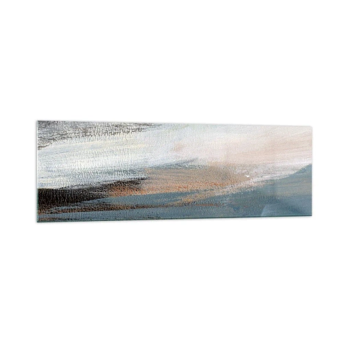 Glastavla - Bild på glas - Abstraktion: nordligt landskap - 160x50 cm