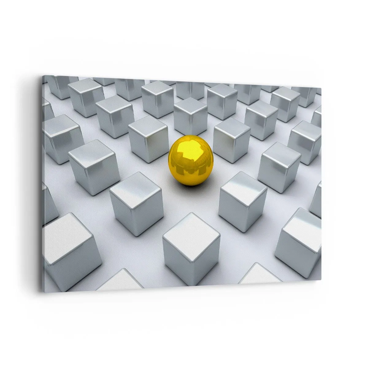 Canvastavla - Bild på duk - Varför jag? Geometrisk komposition - 120x80 cm