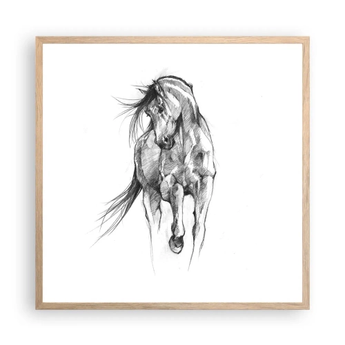 Affisch i ram av ljusek - Elegant trav - 60x60 cm