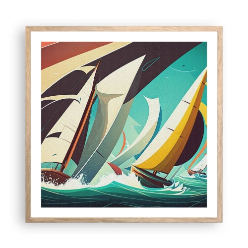 Affisch i ram av ljusek - Icke rädda för elementen - 60x60 cm