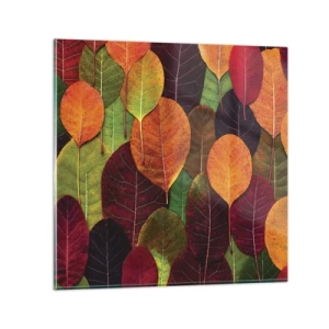 Glastavla - Bild på glas - Höstmosaik - 60x60 cm