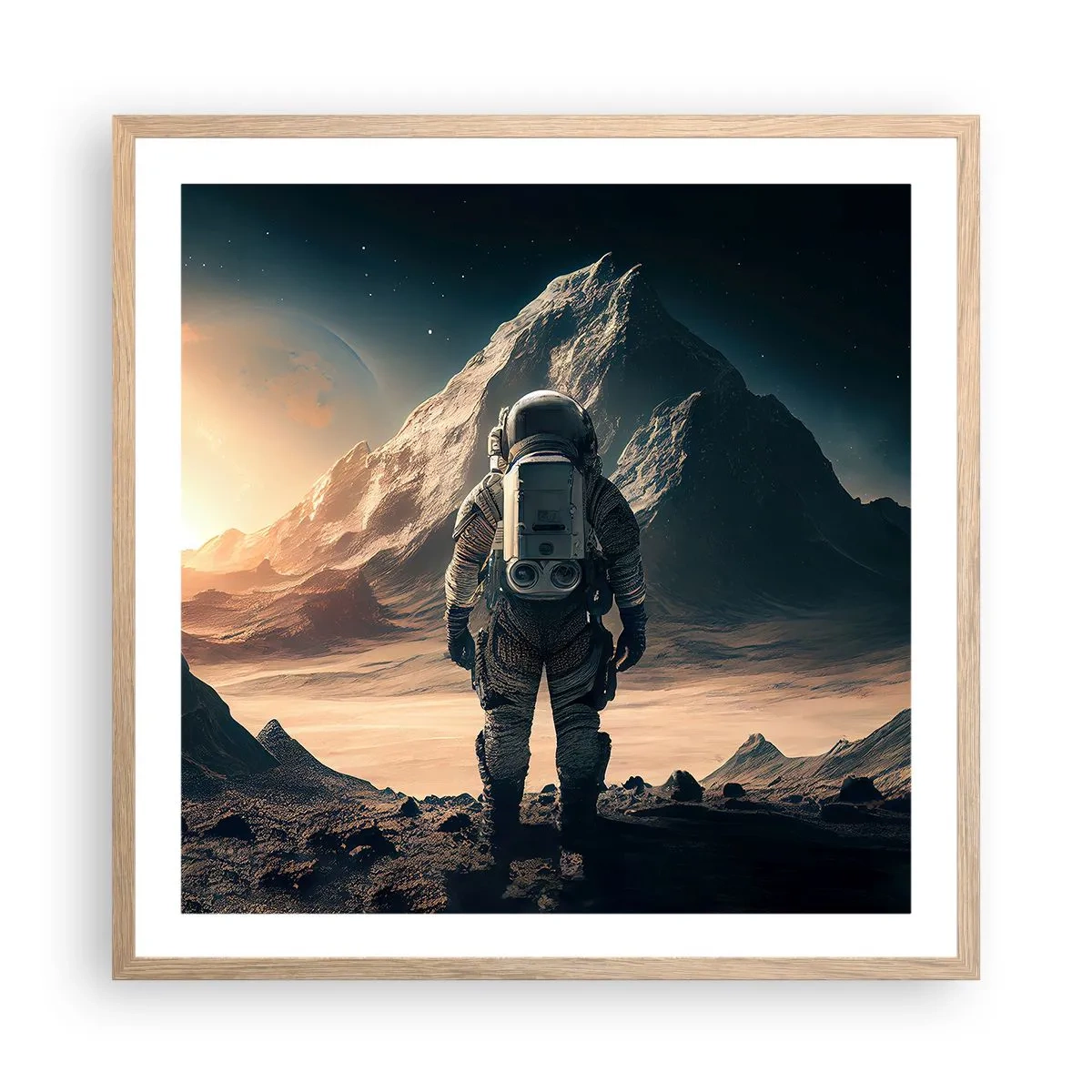 Affisch i ram av ljusek - En ny utmaning - 60x60 cm