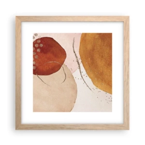 Affisch i ram av ljusek - Rundhet och rörelse - 30x30 cm