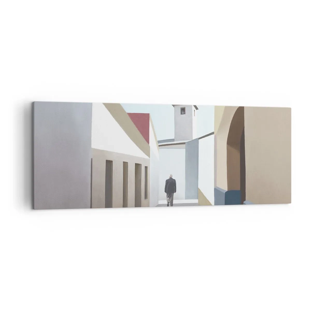 Canvastavla - Bild på duk - Solig promenad - 140x50 cm