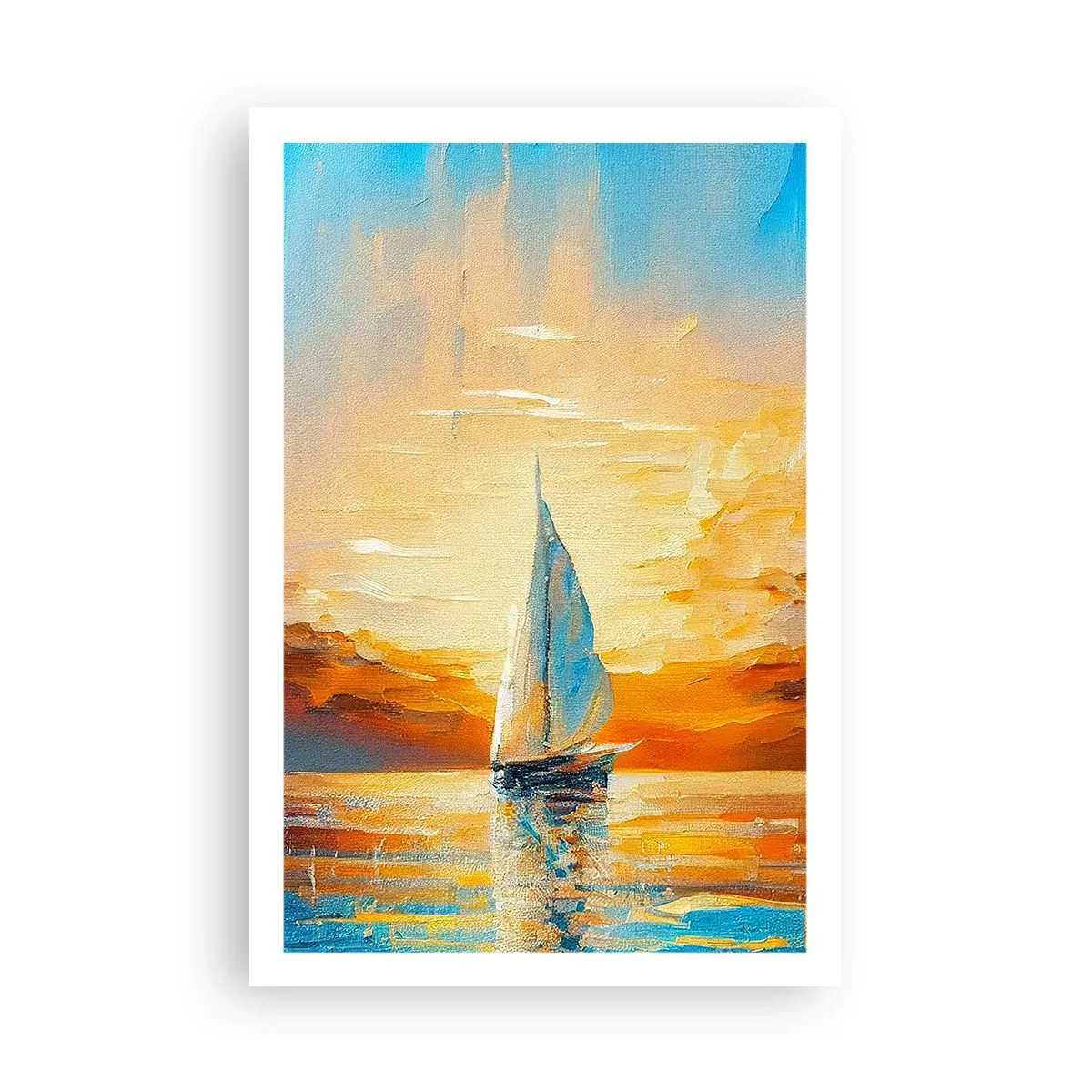 Affisch - Segla i gult - 61x91 cm