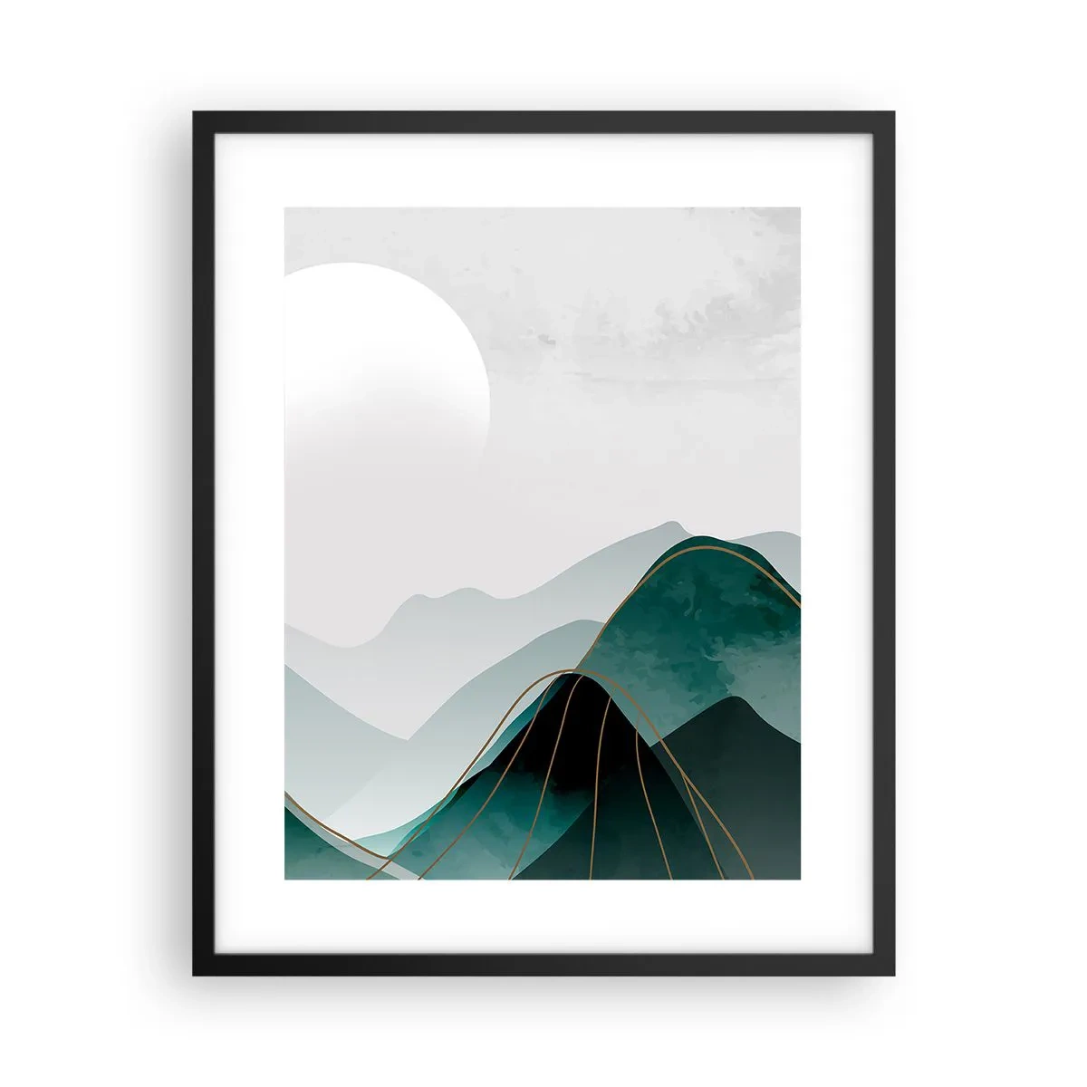 Affisch i svart ram - I fullt majestät - 40x50 cm