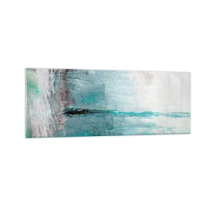 Glastavla - Bild på glas - Horisontellt i blått - 140x50 cm
