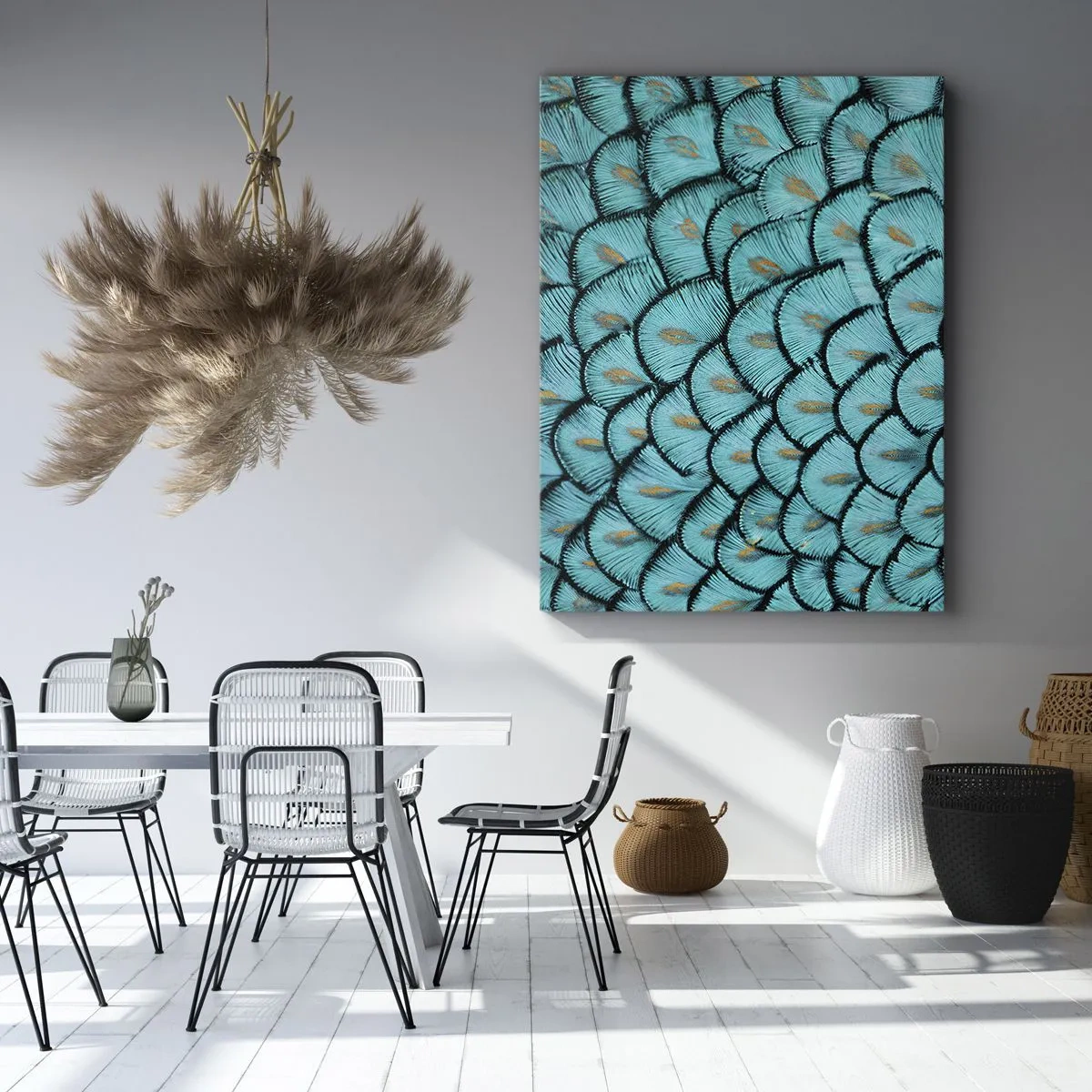 Canvastavla - Bild på duk - Den stora fjädergalan - 50x70 cm