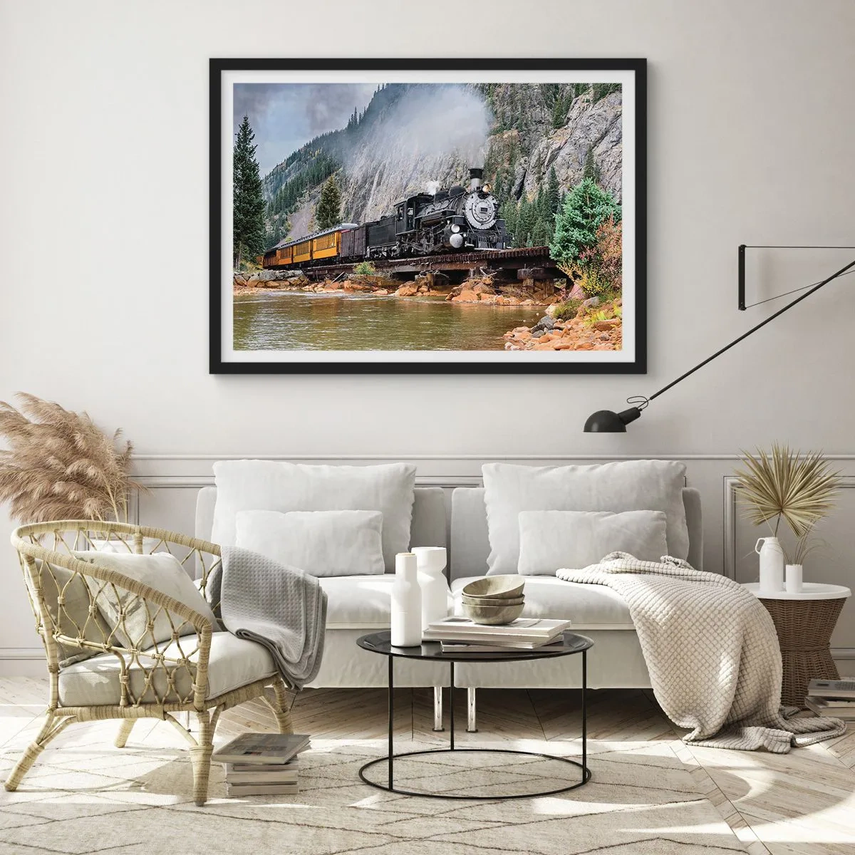 Affisch i svart ram - Vart ska du? Vart? - 70x50 cm