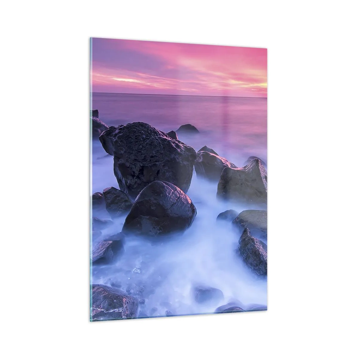Glastavla - Bild på glas - Dimma och sken - 50x70 cm