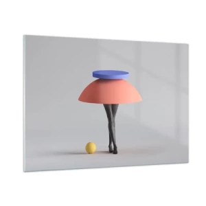 Glastavla - Bild på glas - Surrealistisk komposition - 100x70 cm