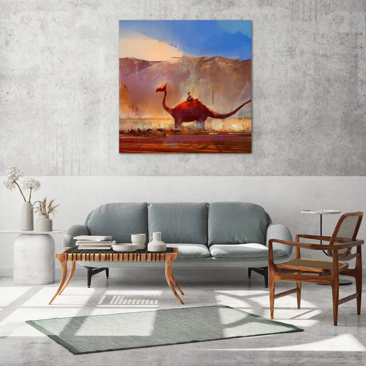 Glastavla - Bild på glas - Om de inte dött ut - 70x70 cm