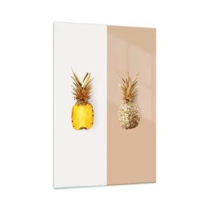Glastavla - Bild på glas - Ananas för oss - 70x100 cm