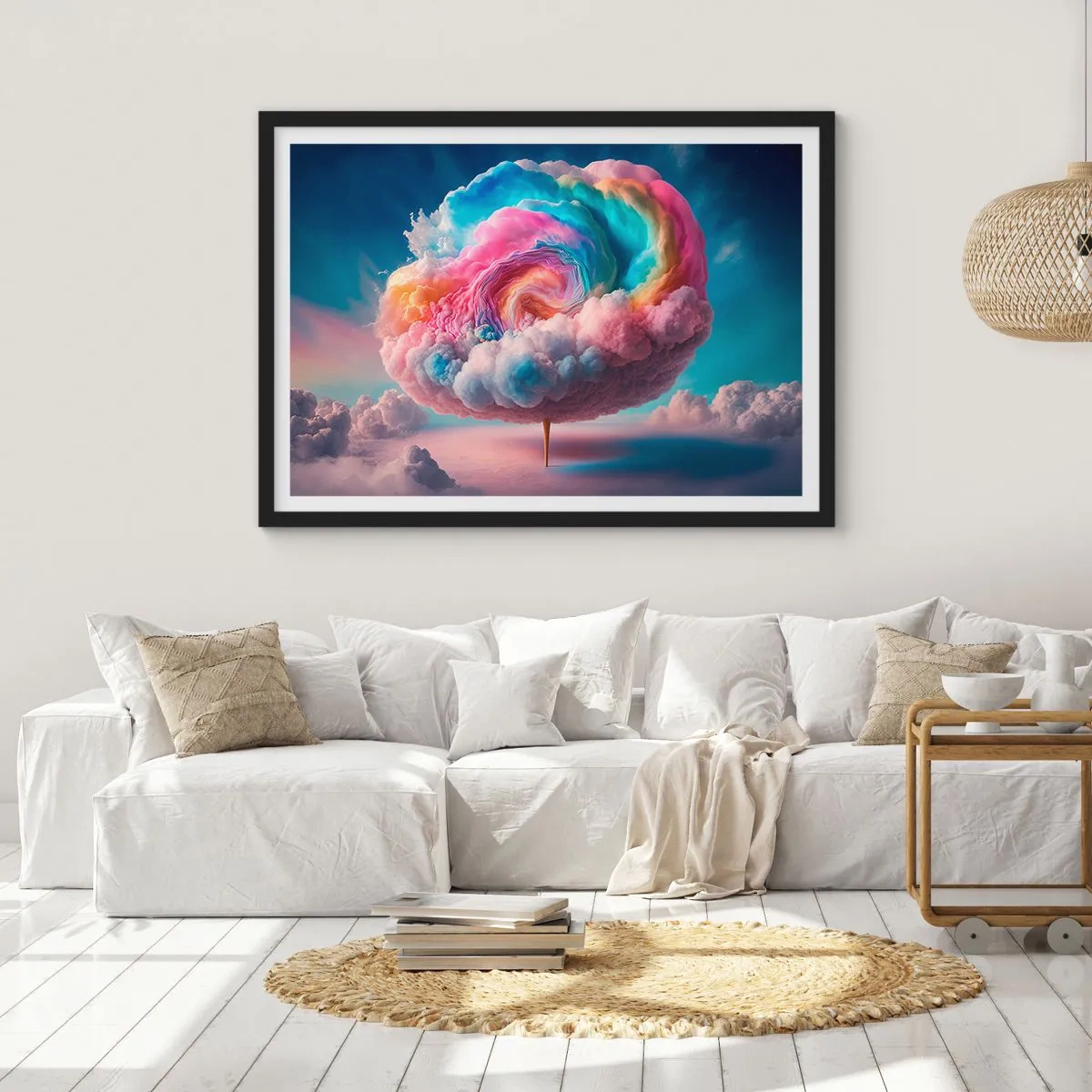 Affisch i svart ram - En dröm om en nöjespark - 70x50 cm